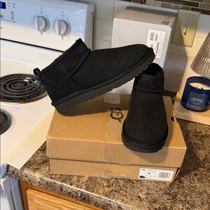 UGG Classic Black Suede Boots